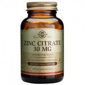 Solgar Citrato De Zinc 30mg. 100cap.