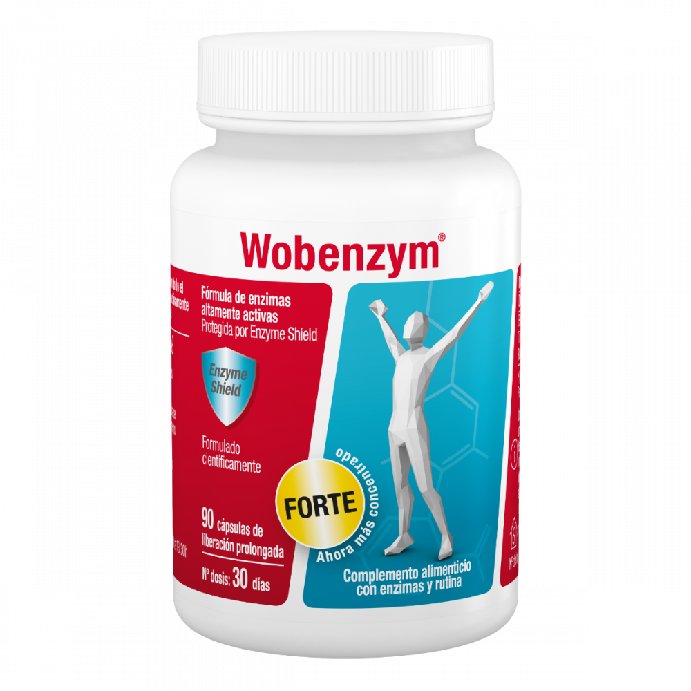 Wobenzym Forte 90 Cápsulas 1 Mes