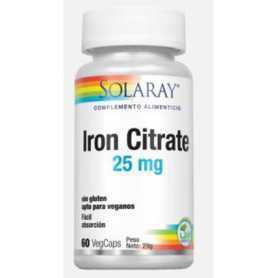 Solaray Iron Citrato 25 mg. 60 cápsulas