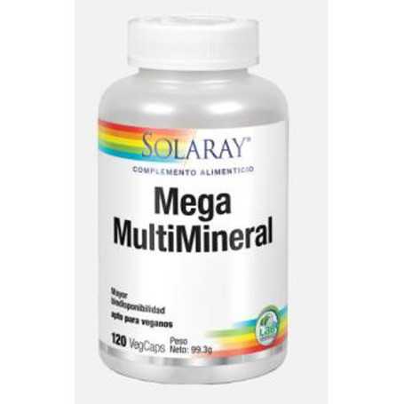 Solaray Mega Multi Mineral 120 cápsulas