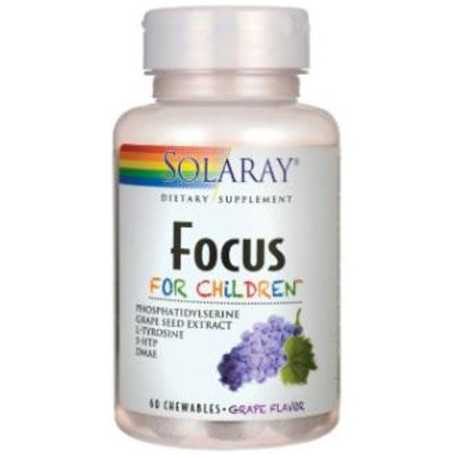 Solaray Focus For Children 60 comprimidos masticables.