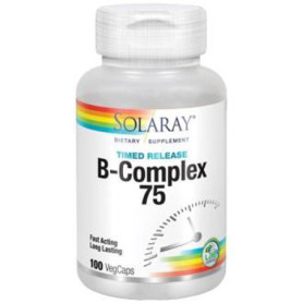 Solaray B Complex Accion Retardada 75 Mg. 100 cápsulas