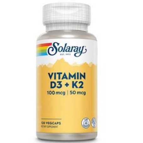 Solaray Vitamin D3 &amp; K2 (mk7) 60 cápsulas