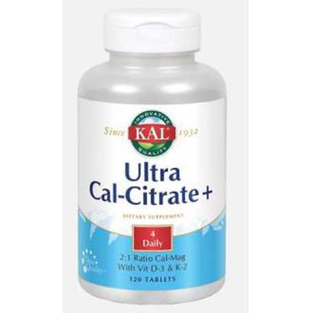 Solaray Ultra Cal Citrate + K2  120compr.