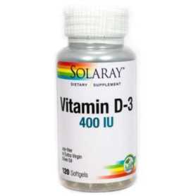 Solaray Vitamina D3 400 ui. 120 perlas