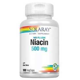 Solaray Niacin 500 mg. No Ruborizante 100 cápsulas