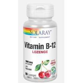 Solaray Vitamina B12 + Acido Folico 1000 mcg. 90comp Sublingual