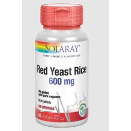 Solaray Red Yeast Rice (levadura Roja De Arroz) 45 cápsulas