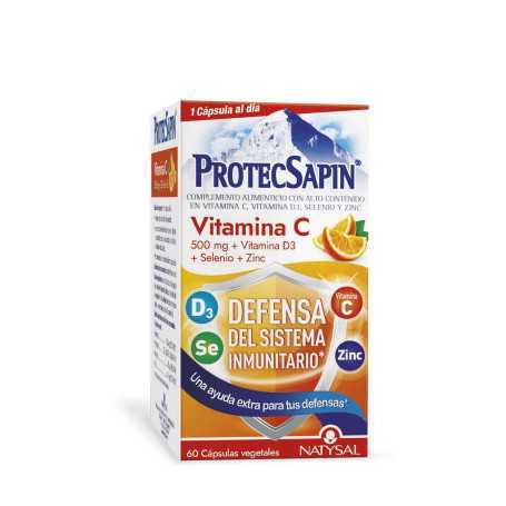 Protecsapin Vitamina C + D3 + Selenio + Zinc 60 Cápsulas. Natysal